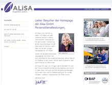 Tablet Screenshot of alisa-personal.de
